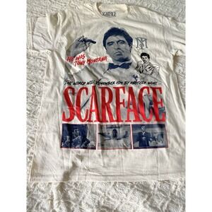 Scarface 80s Gangster Tony Montana Tshirt‎ Graphic Tee Medium Hybrid